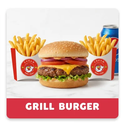Signature Peri Peri Grilled Chicken Burger at Cheam Peri Peri
